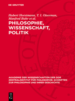 cover image of Philosophie, Wissenschaft, Politik